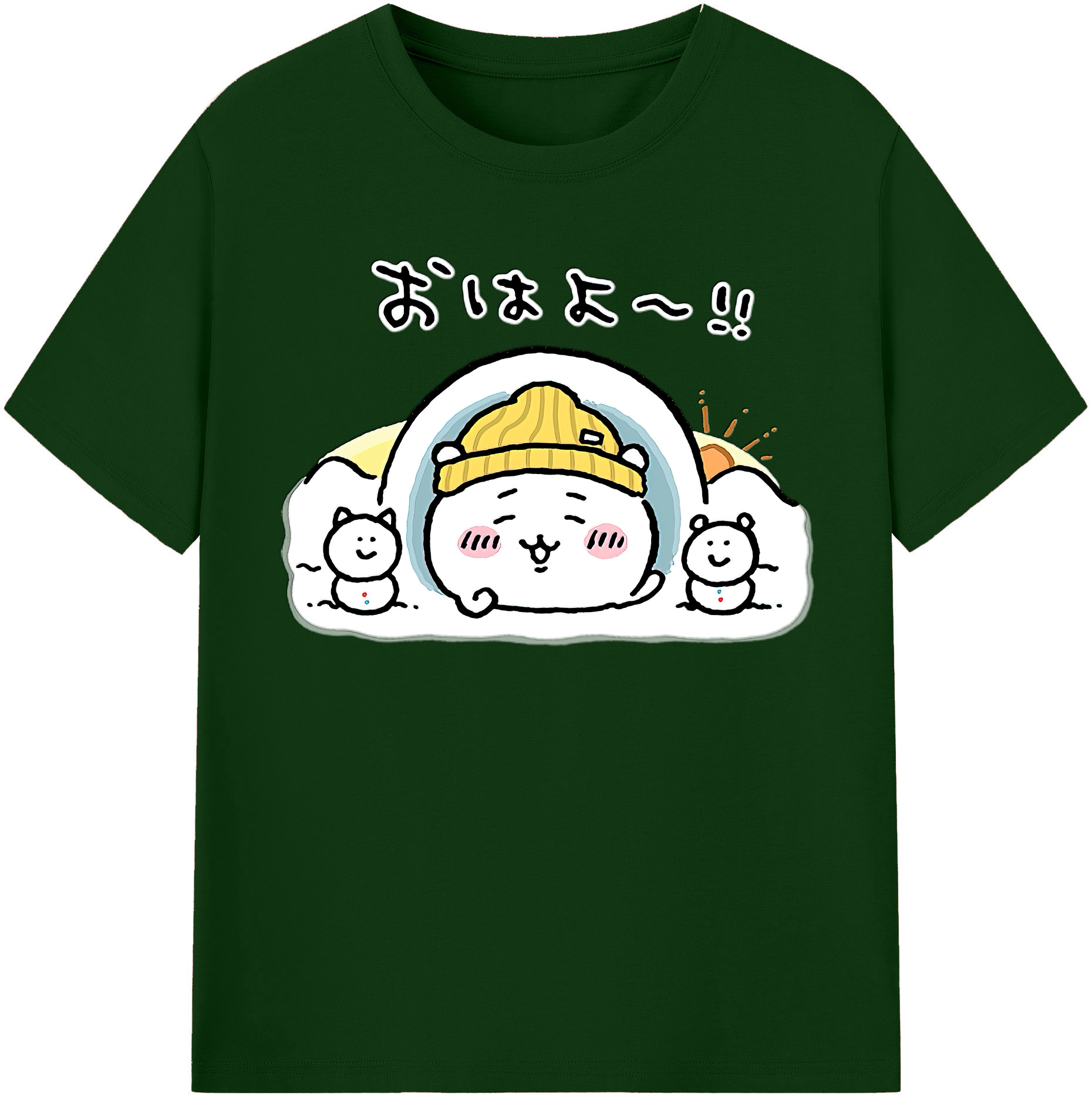 （画像用） ちいかわ ちいかわ Chii-kawa chiikawa 綿100％半袖Tシャツ（フロントプリント）